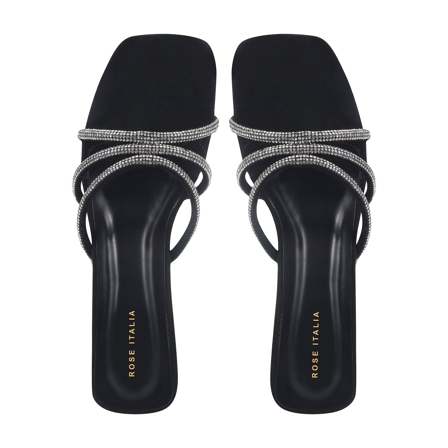 Midnight Glam Crystal Slip-ons