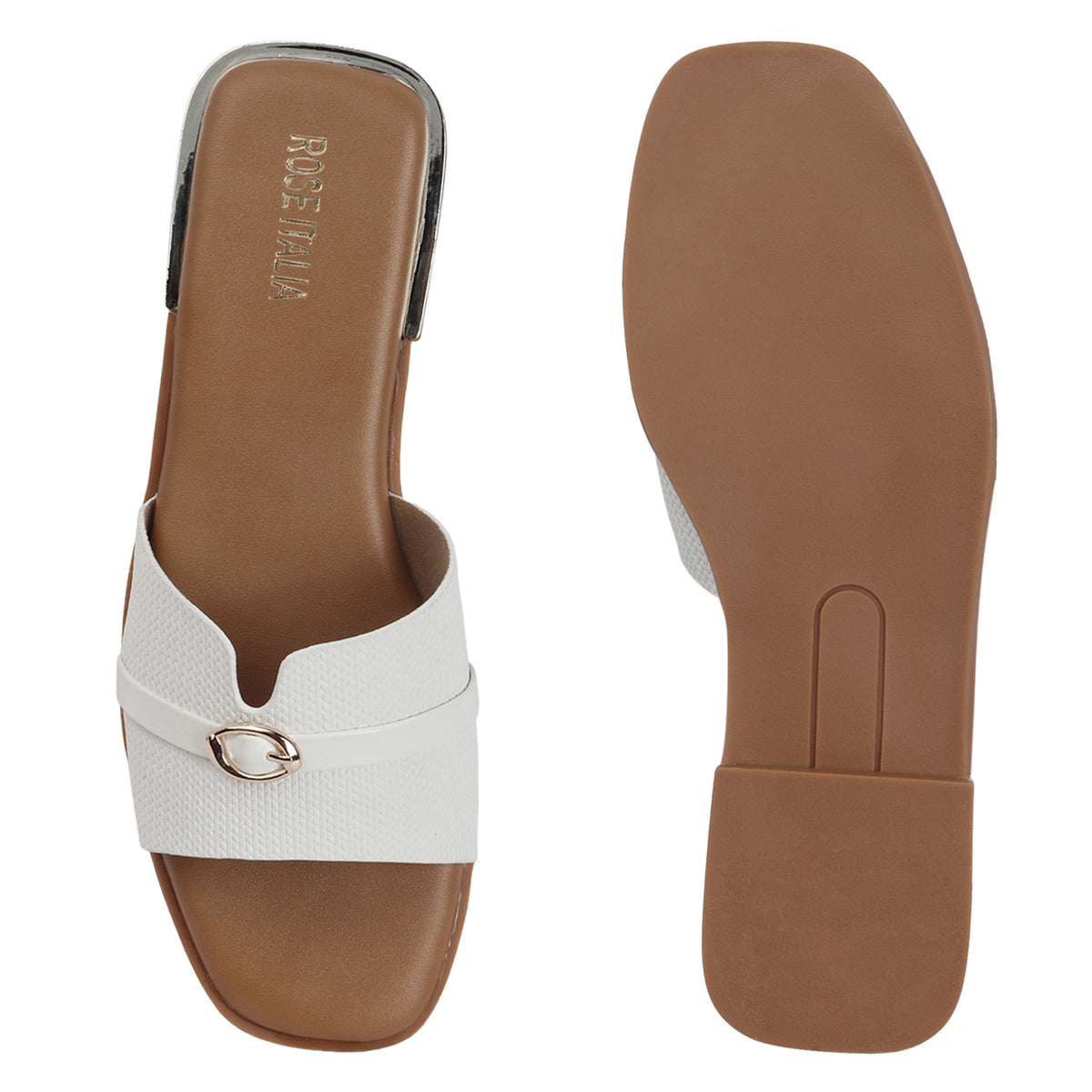 Open-Toe Slip-on Flat Sandals