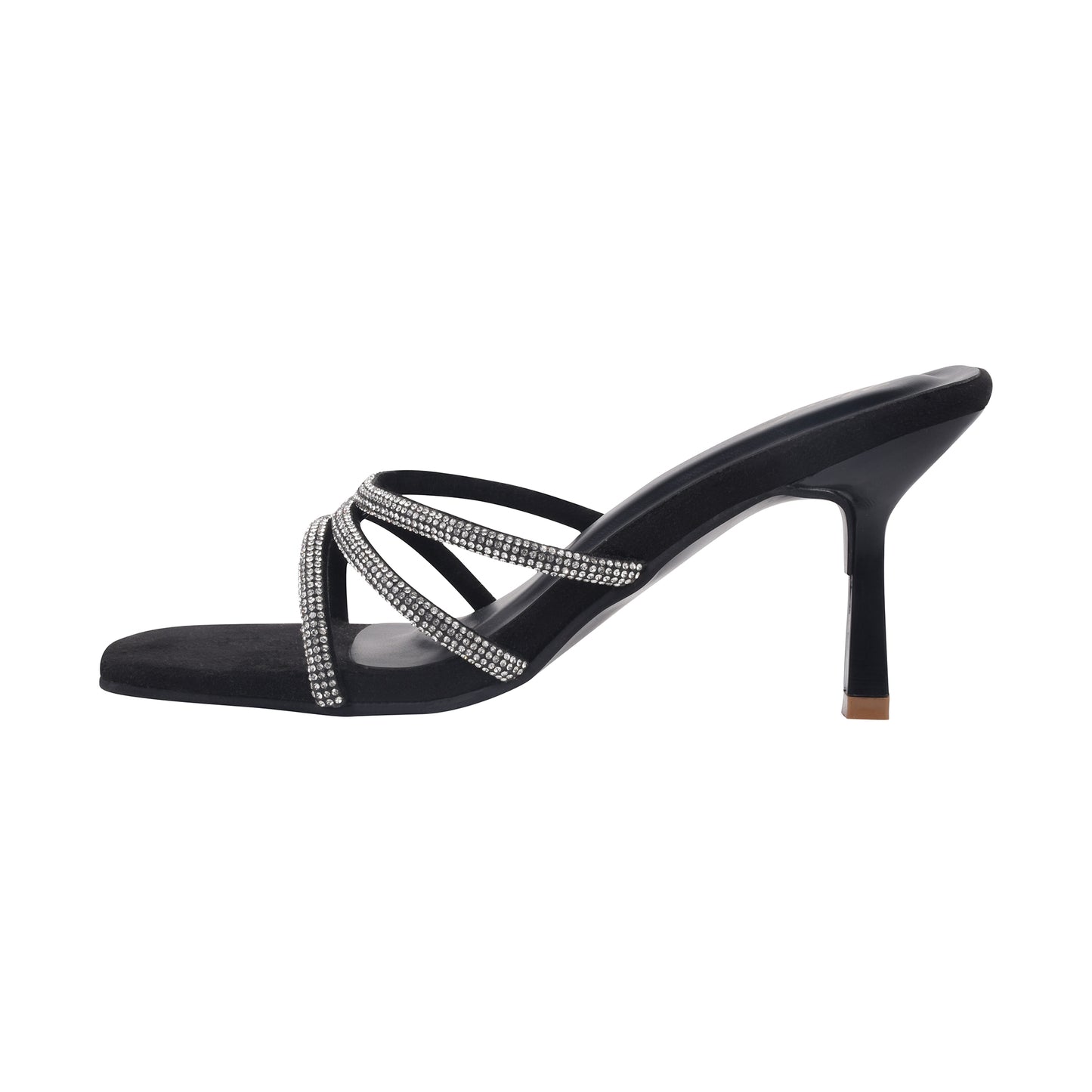 Midnight Glam Crystal Slip-ons