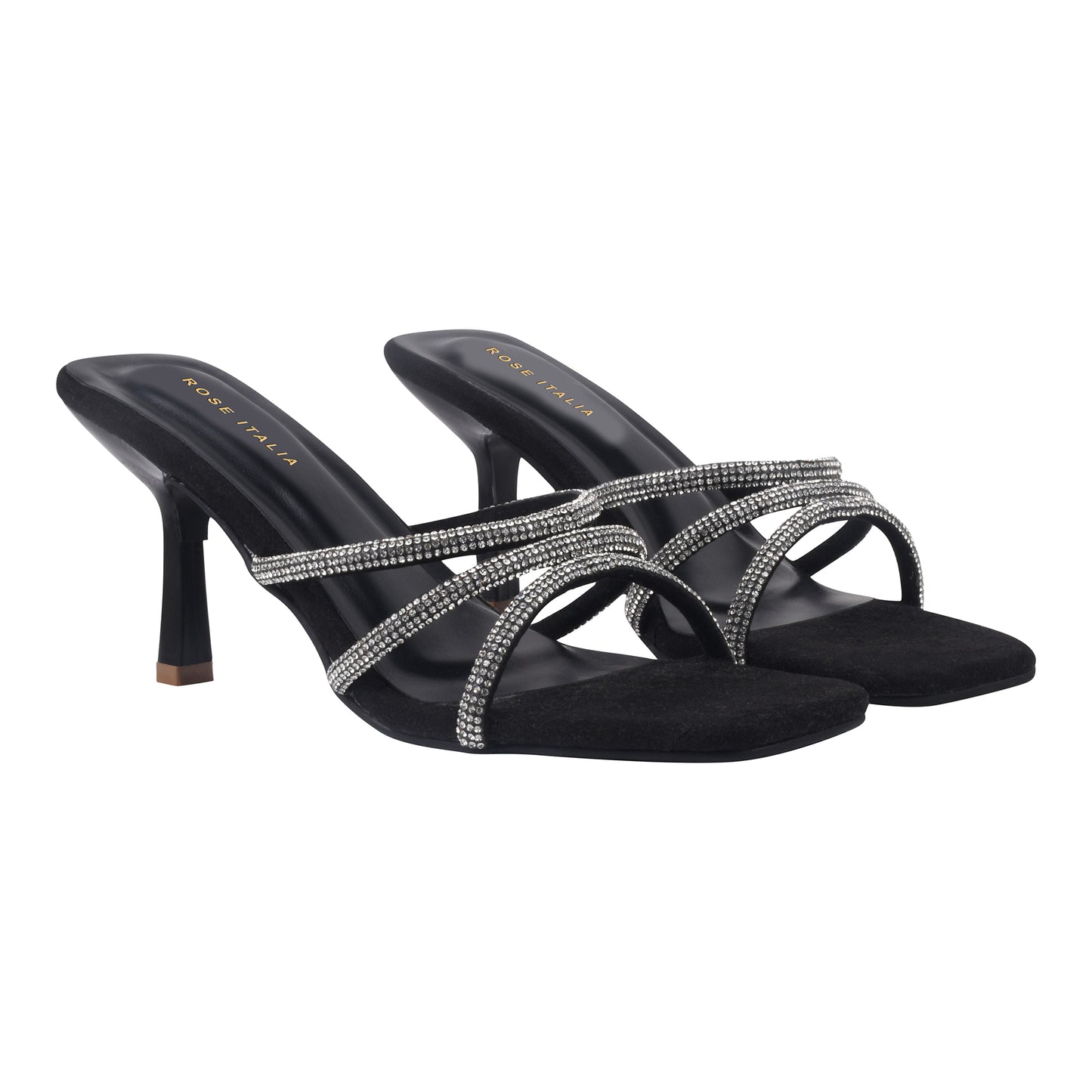 Midnight Glam Crystal Slip-ons