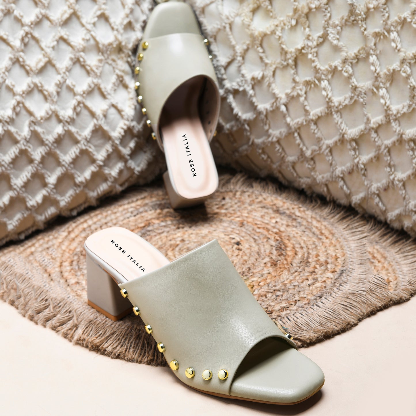 Studded Elegance Mules