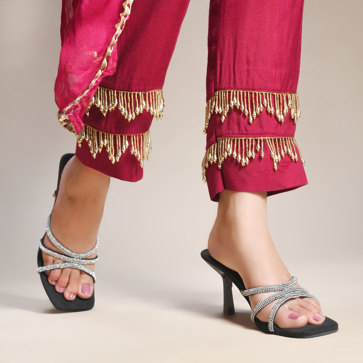 Midnight Glam Crystal Slip-ons