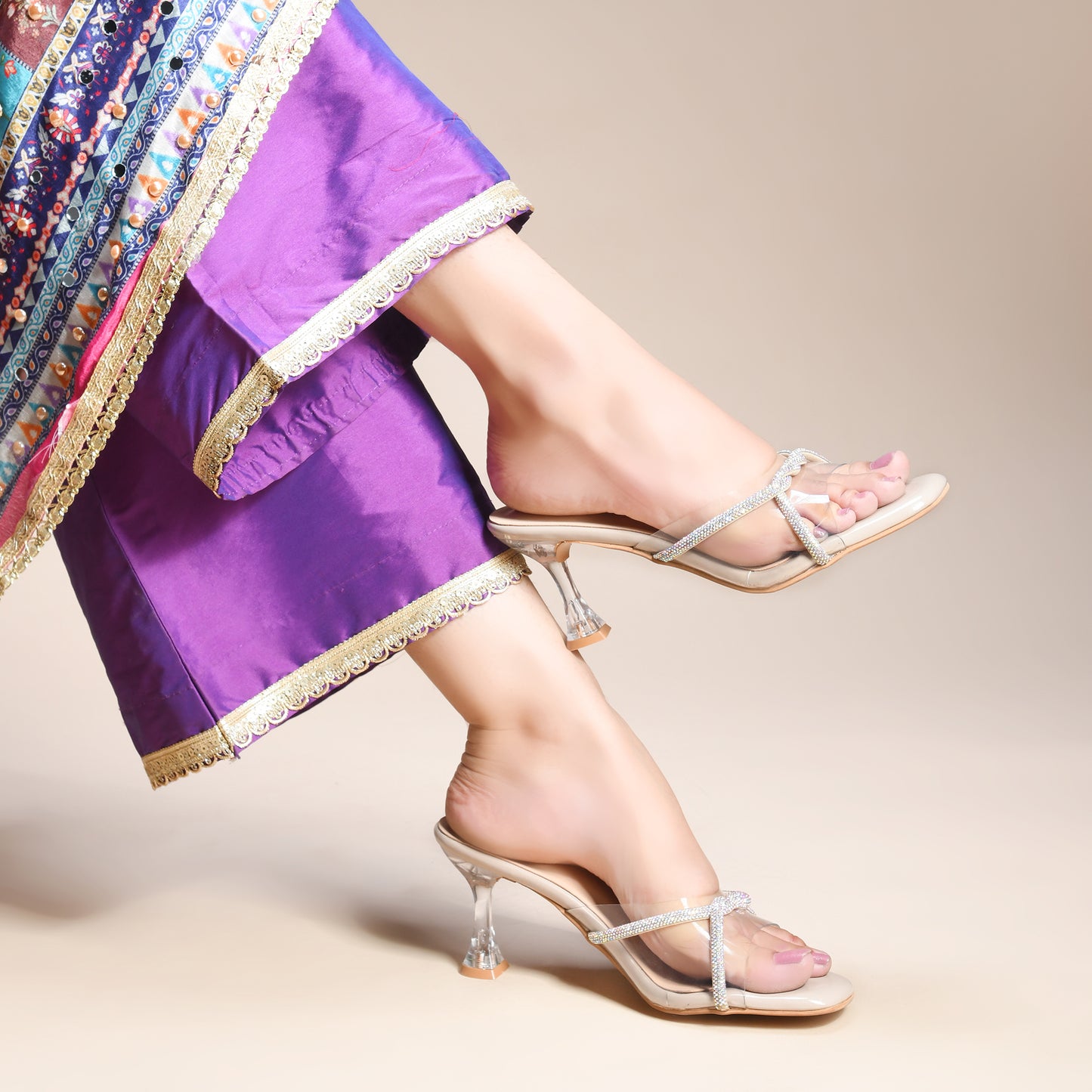 Crystal Knot Elegance Heels