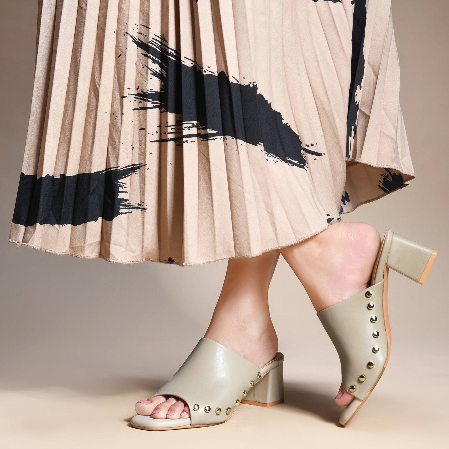 Studded Elegance Mules