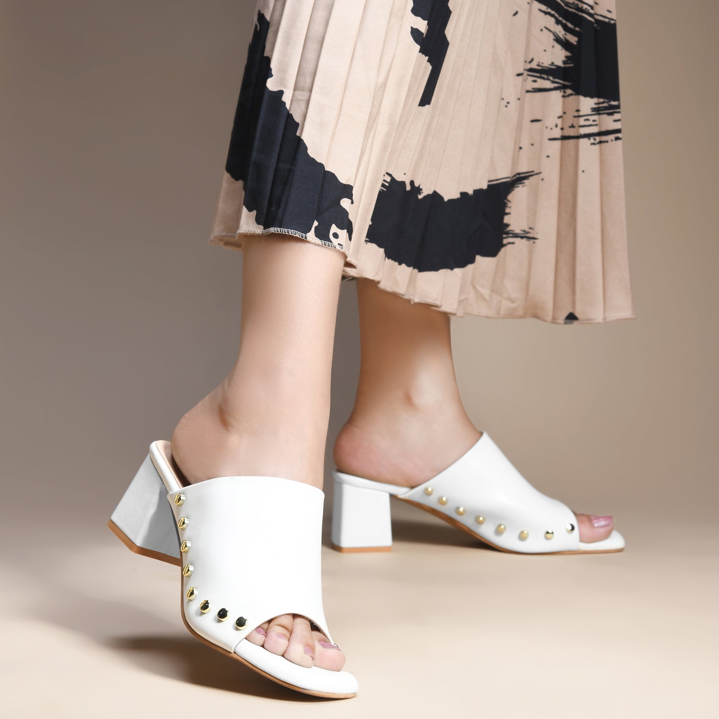Studded Elegance Mules