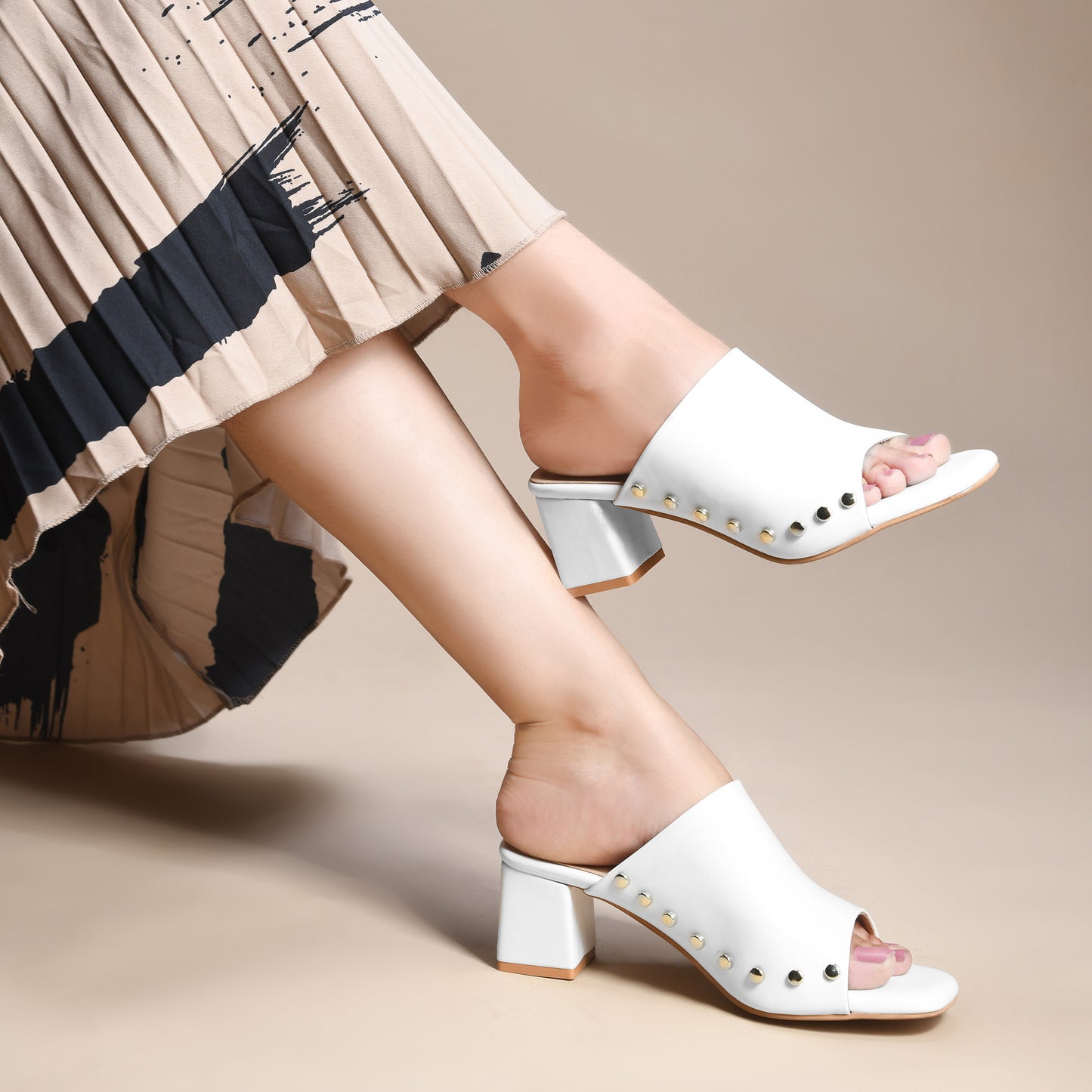 Studded Elegance Mules