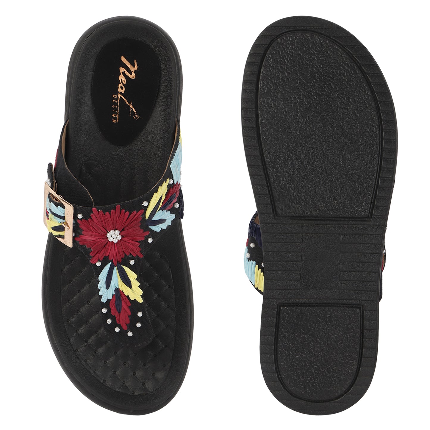 Flora Buckle Slides