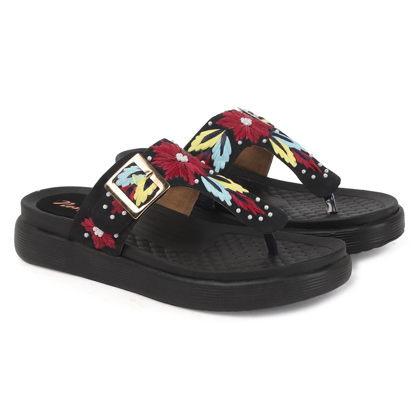 Flora Buckle Slides