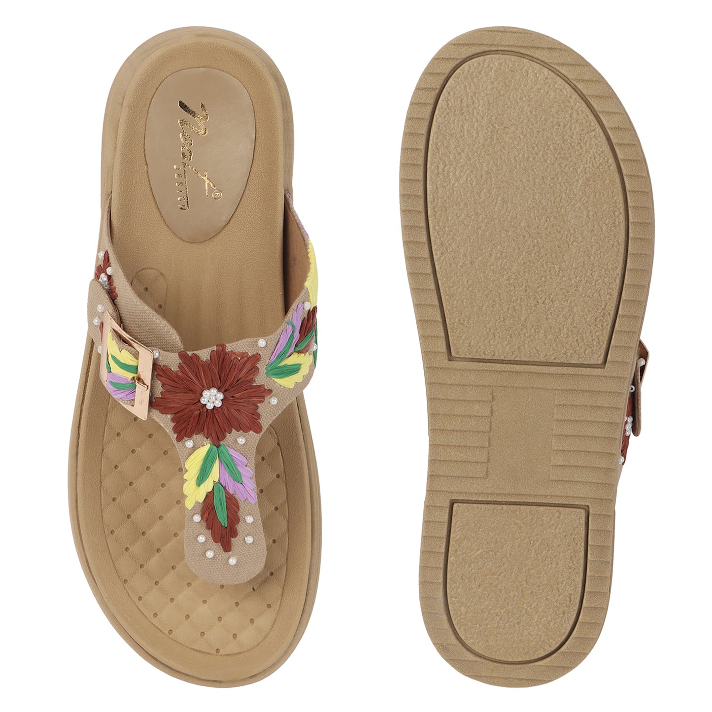 Flora Buckle Slides