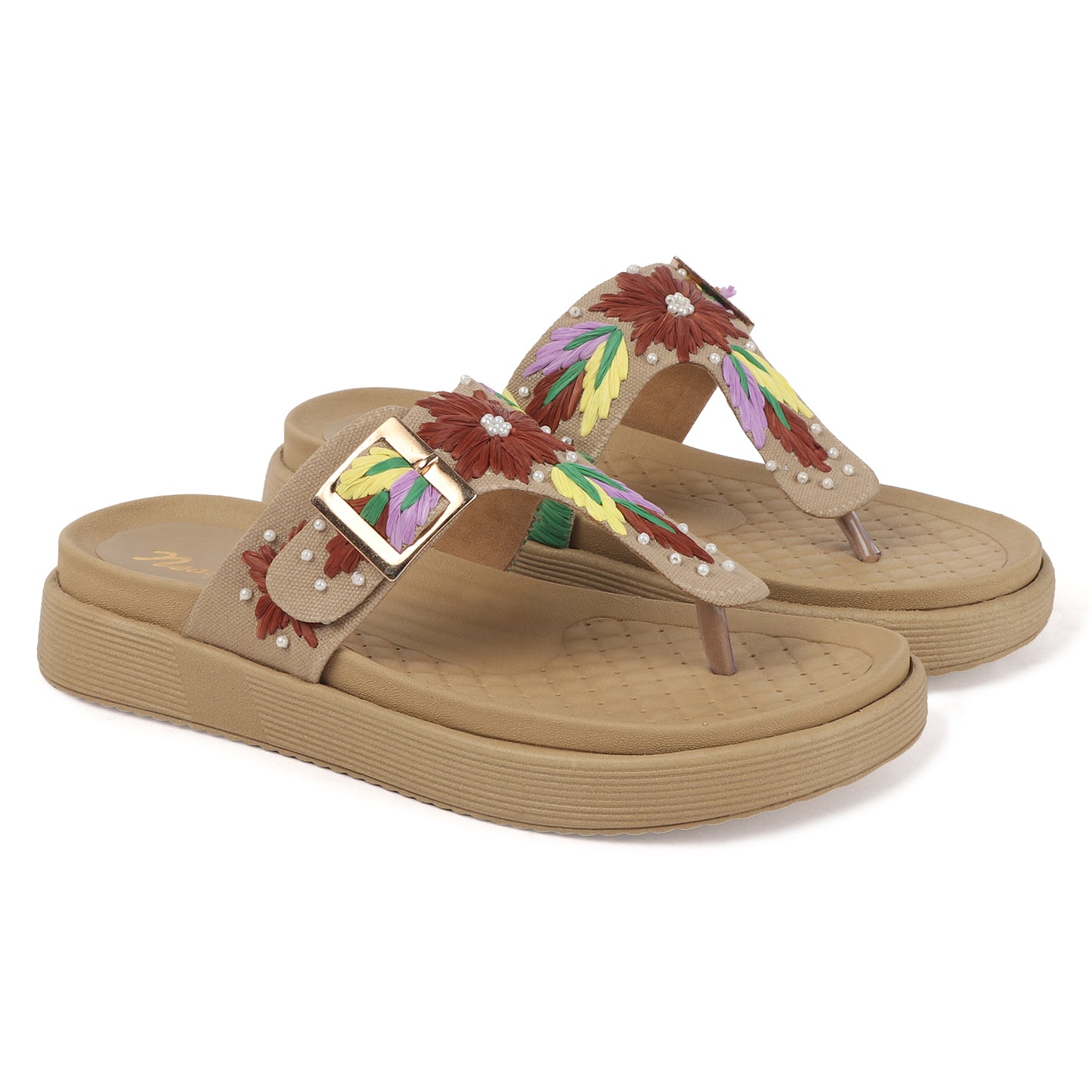 Flora Buckle Slides