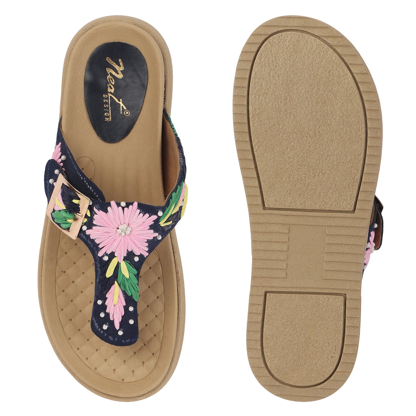 Flora Buckle Slides