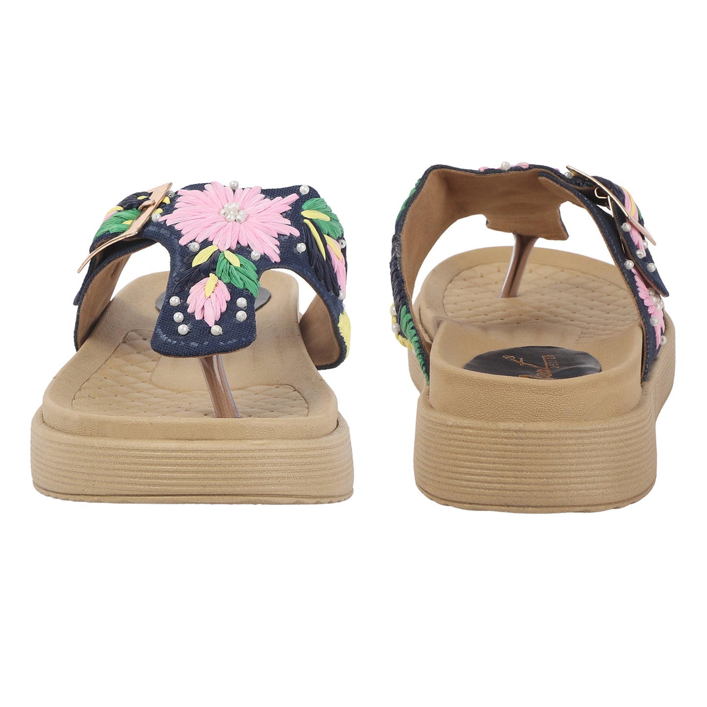 Flora Buckle Slides