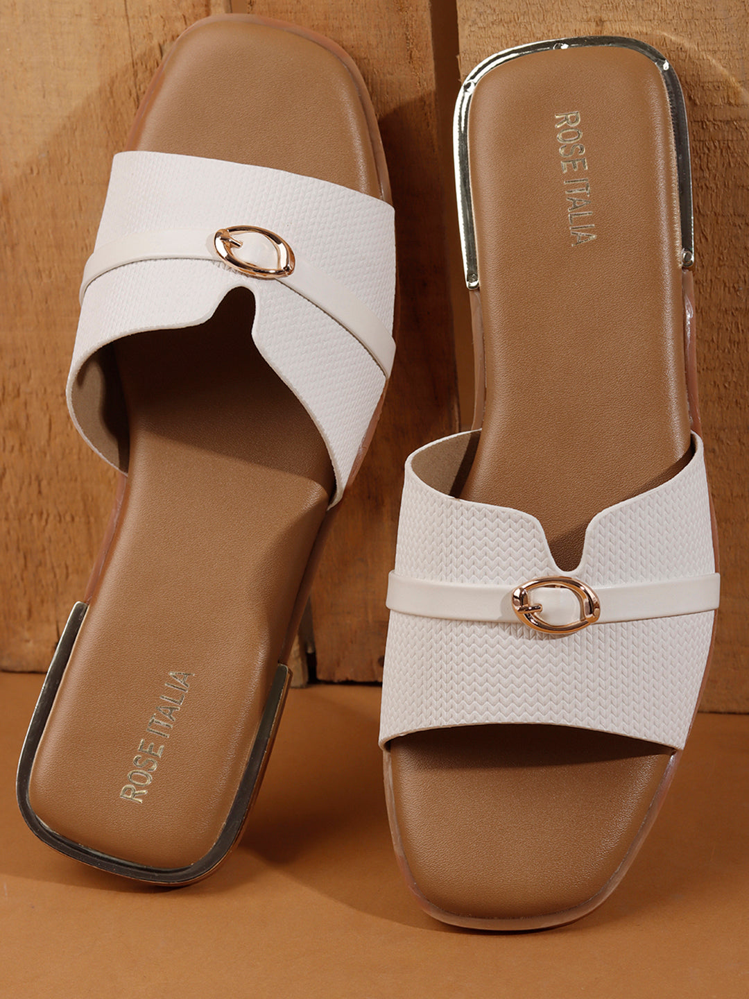 Open-Toe Slip-on Flat Sandals