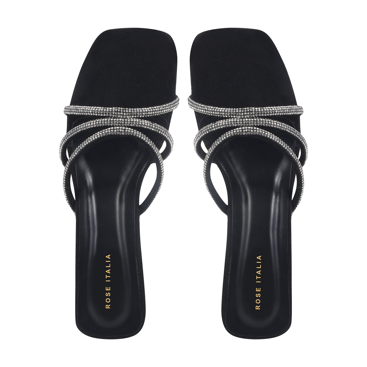 Midnight Glam Crystal Slip-ons