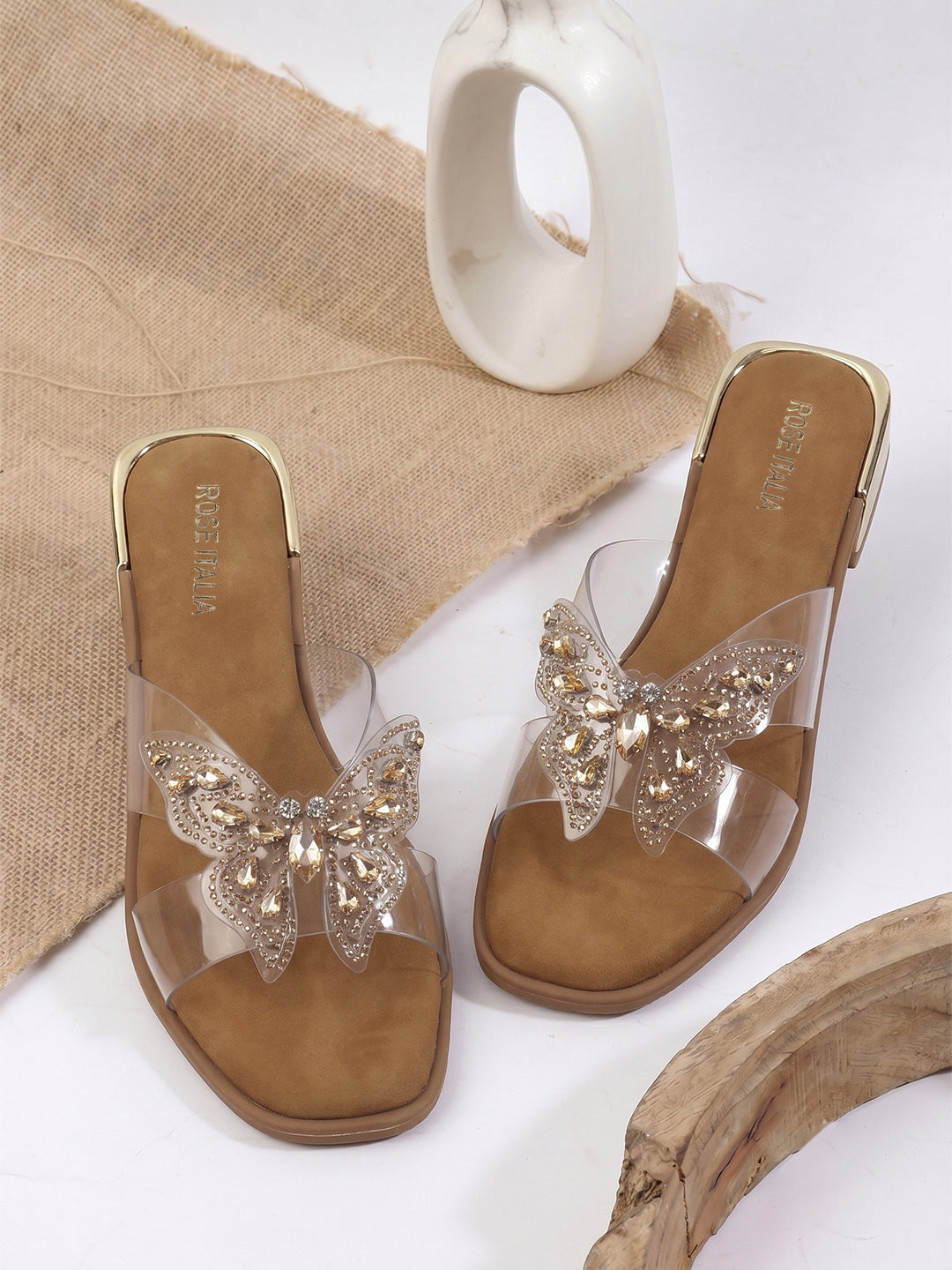 Butterfly Inspired Slip-on Flat Sandals