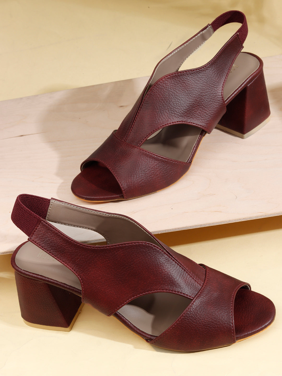Rose Italia Crossover Strap Block Heel Slingbacks