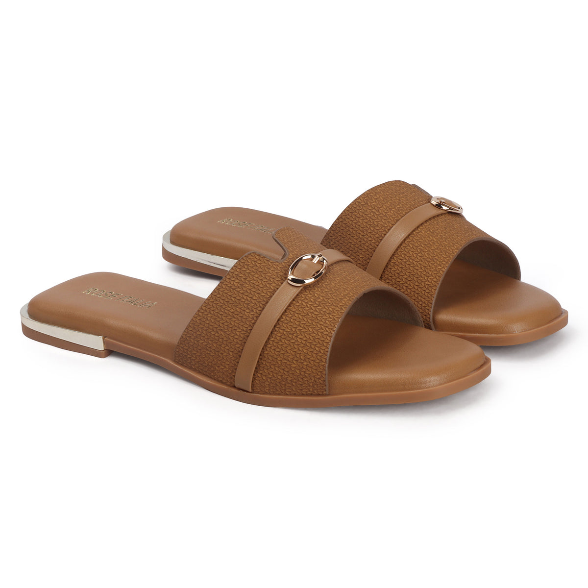 Open-Toe Slip-on Flat Sandals