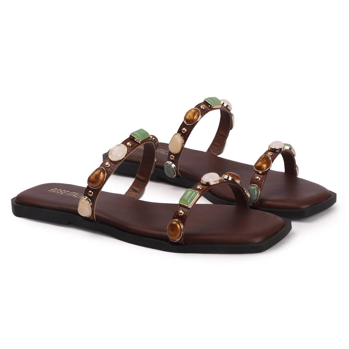 Rose Italia Slip-on Flat Sandals
