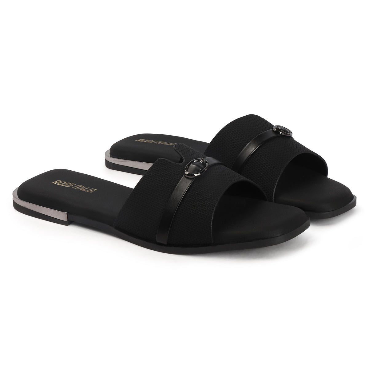 Open-Toe Slip-on Flat Sandals