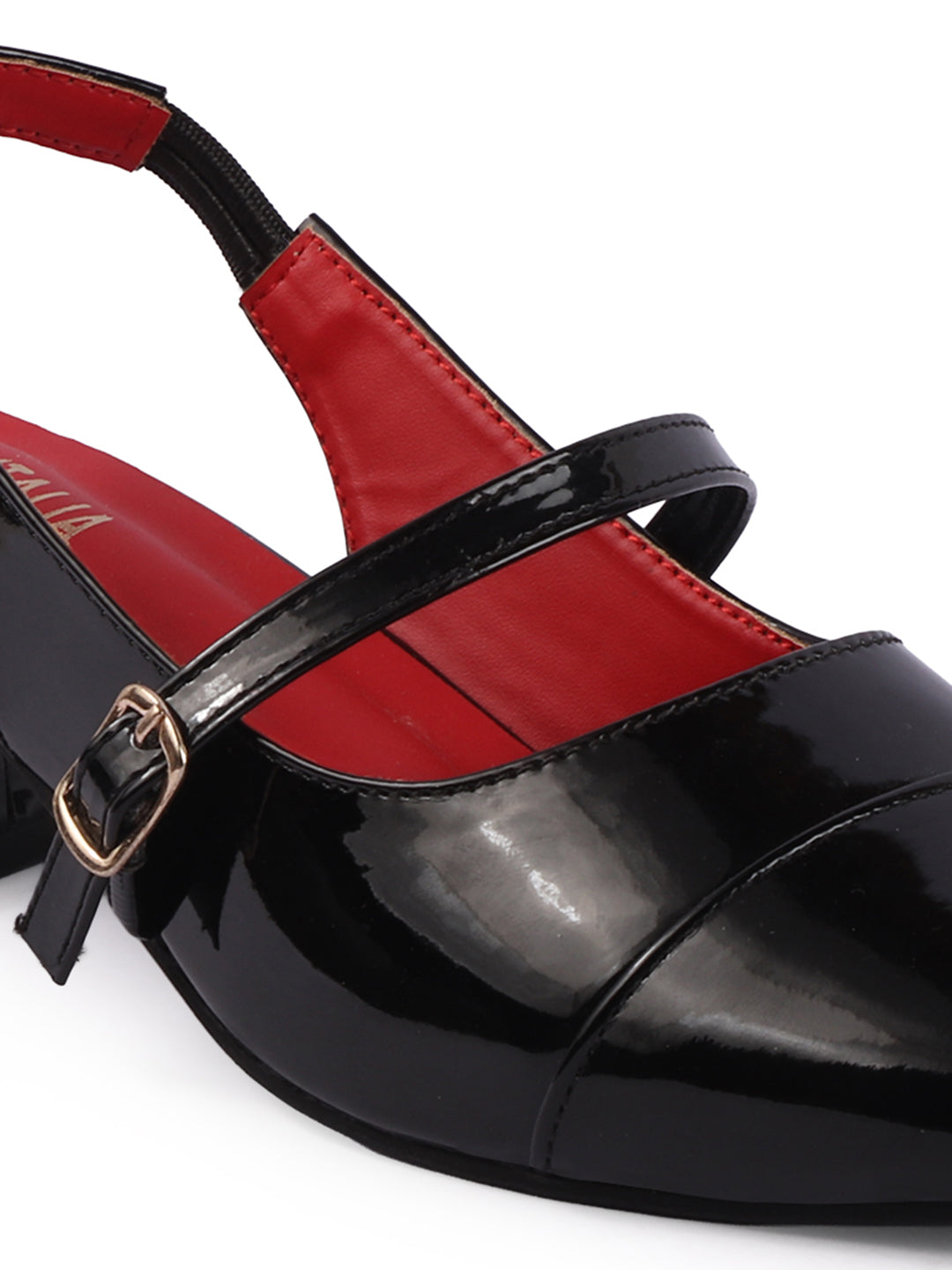Rose Italia Patent Mary Jane Slingback Heels