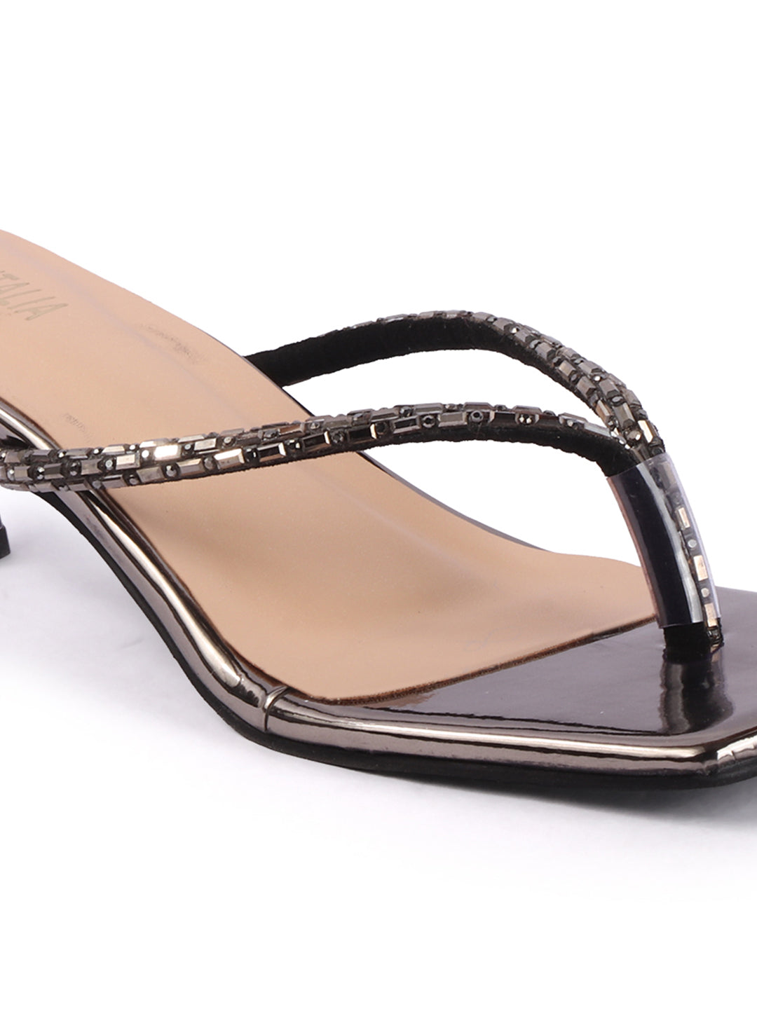Rose Italia Toe-Ring Heeled Sandals