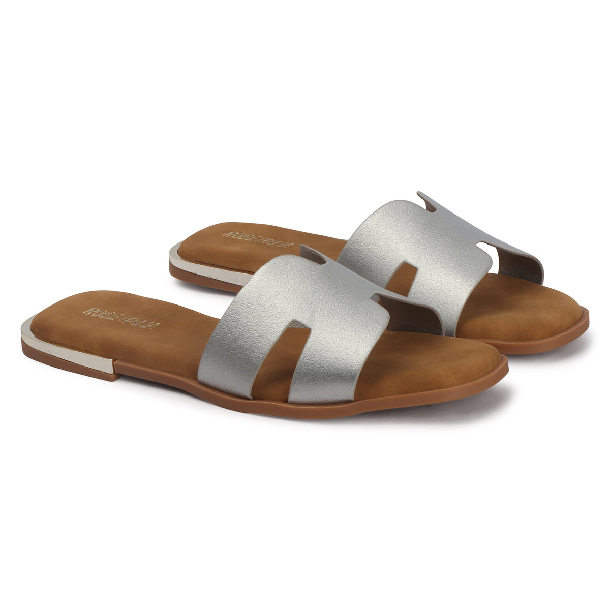 H-cut Slip-on Flat Sandals