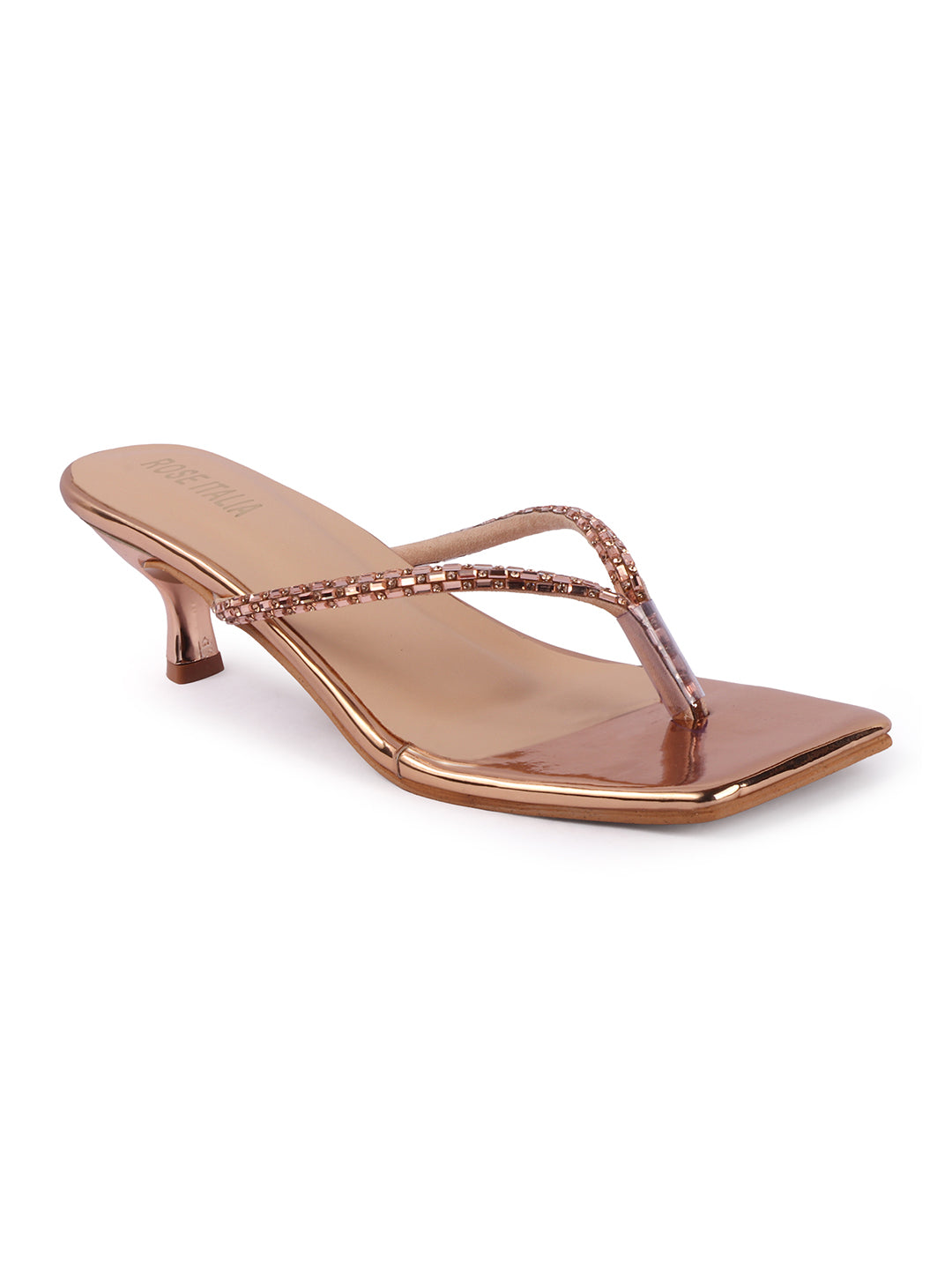 Rose Italia Toe-Ring Heeled Sandals