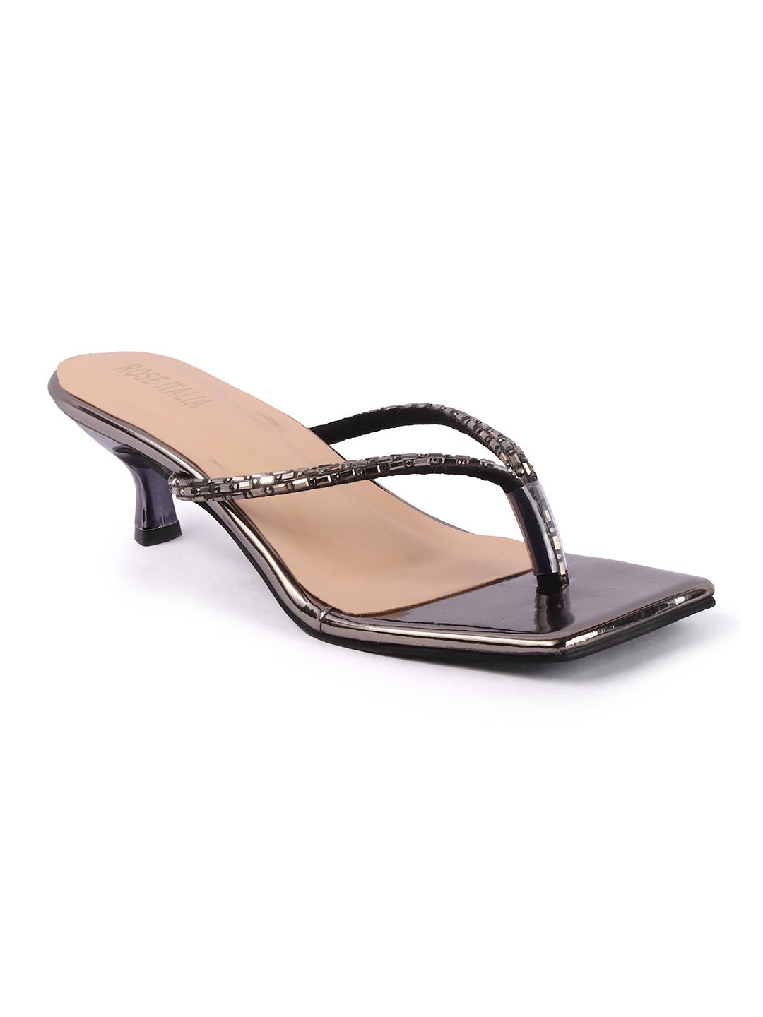 Rose Italia Toe-Ring Heeled Sandals