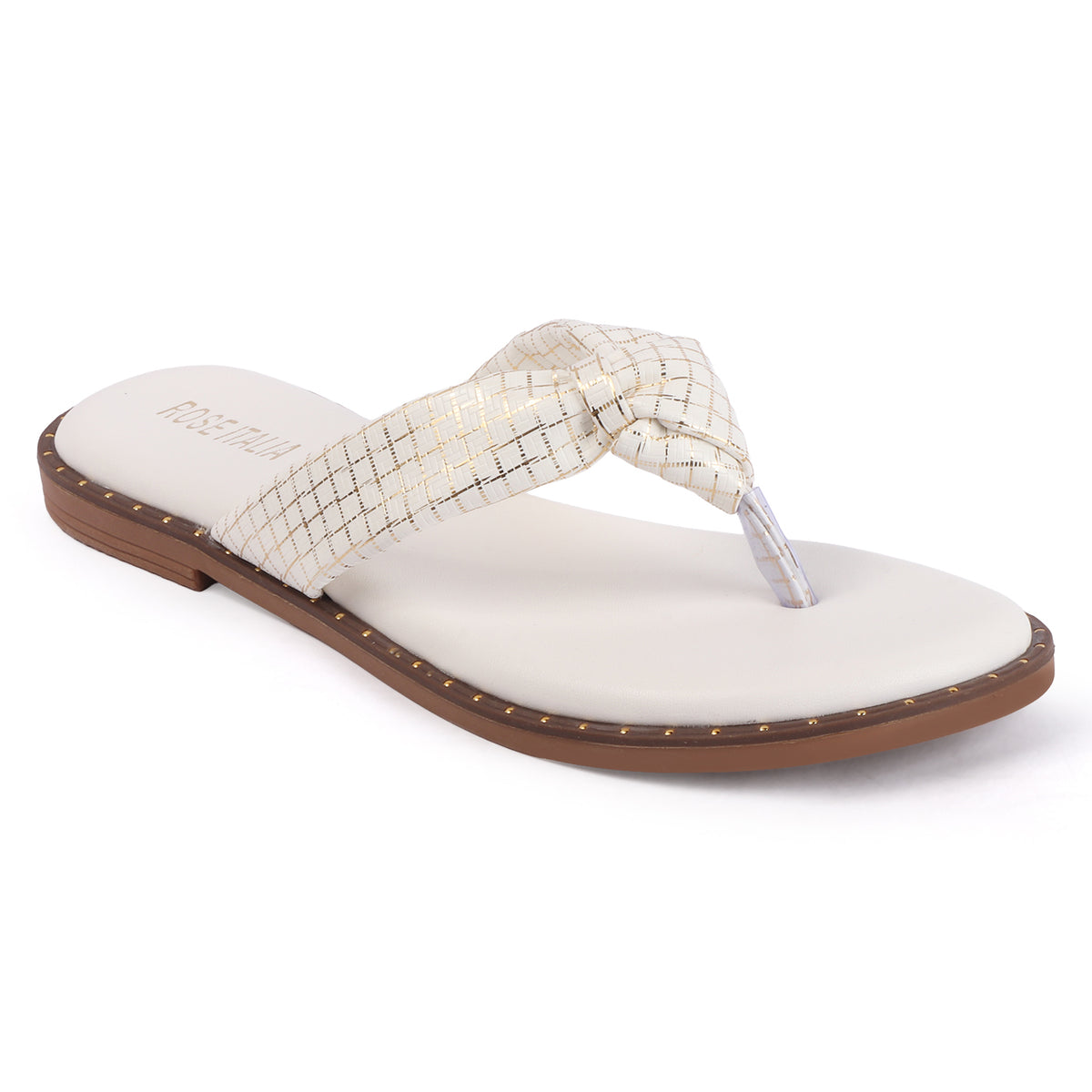 Rose Italia Knotted toe-ring Slip-on Flat Sandals