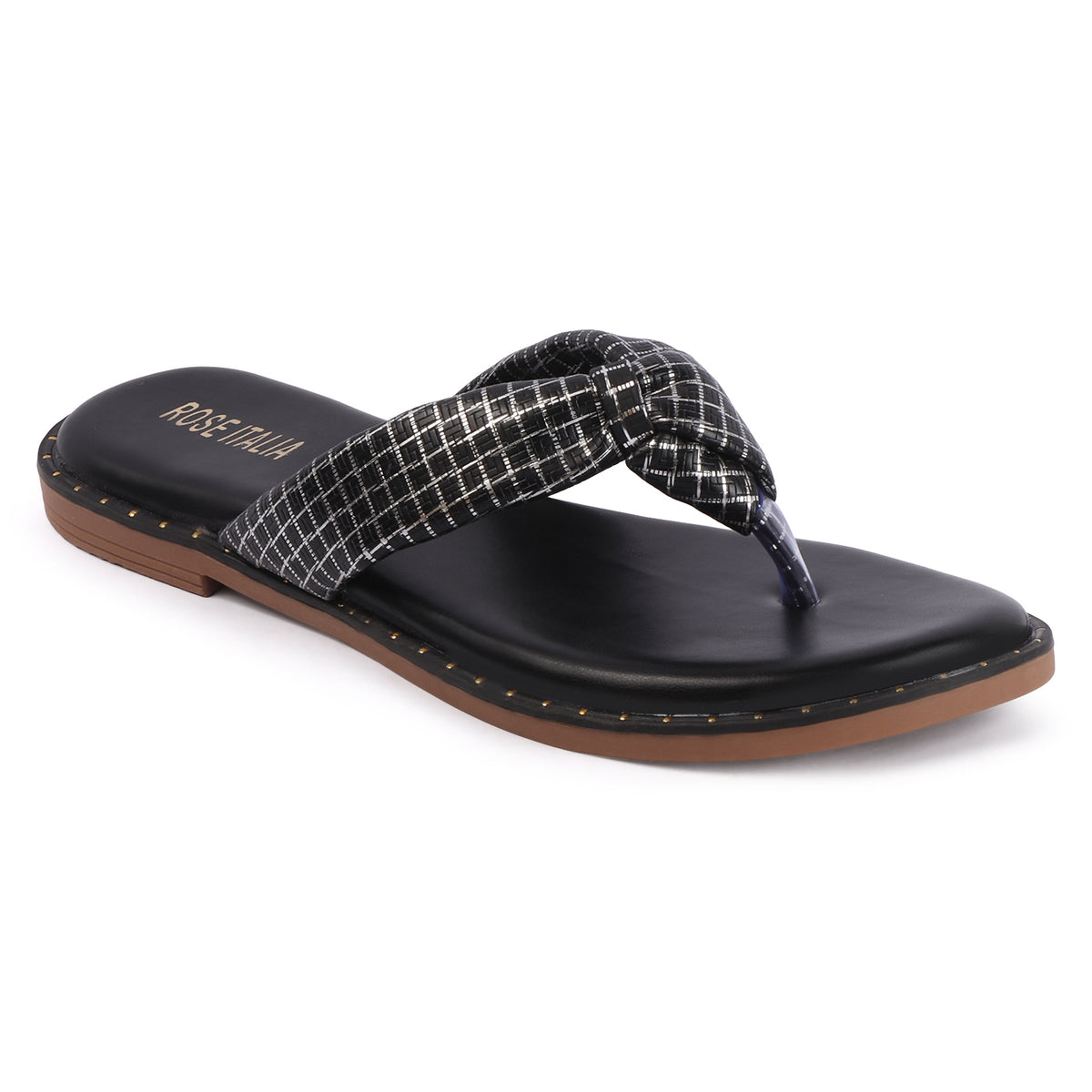 Rose Italia Knotted toe-ring Slip-on Flat Sandals