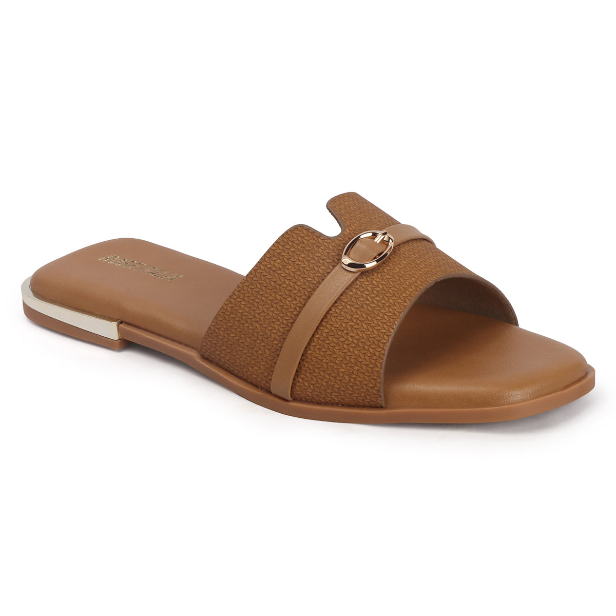 Open-Toe Slip-on Flat Sandals