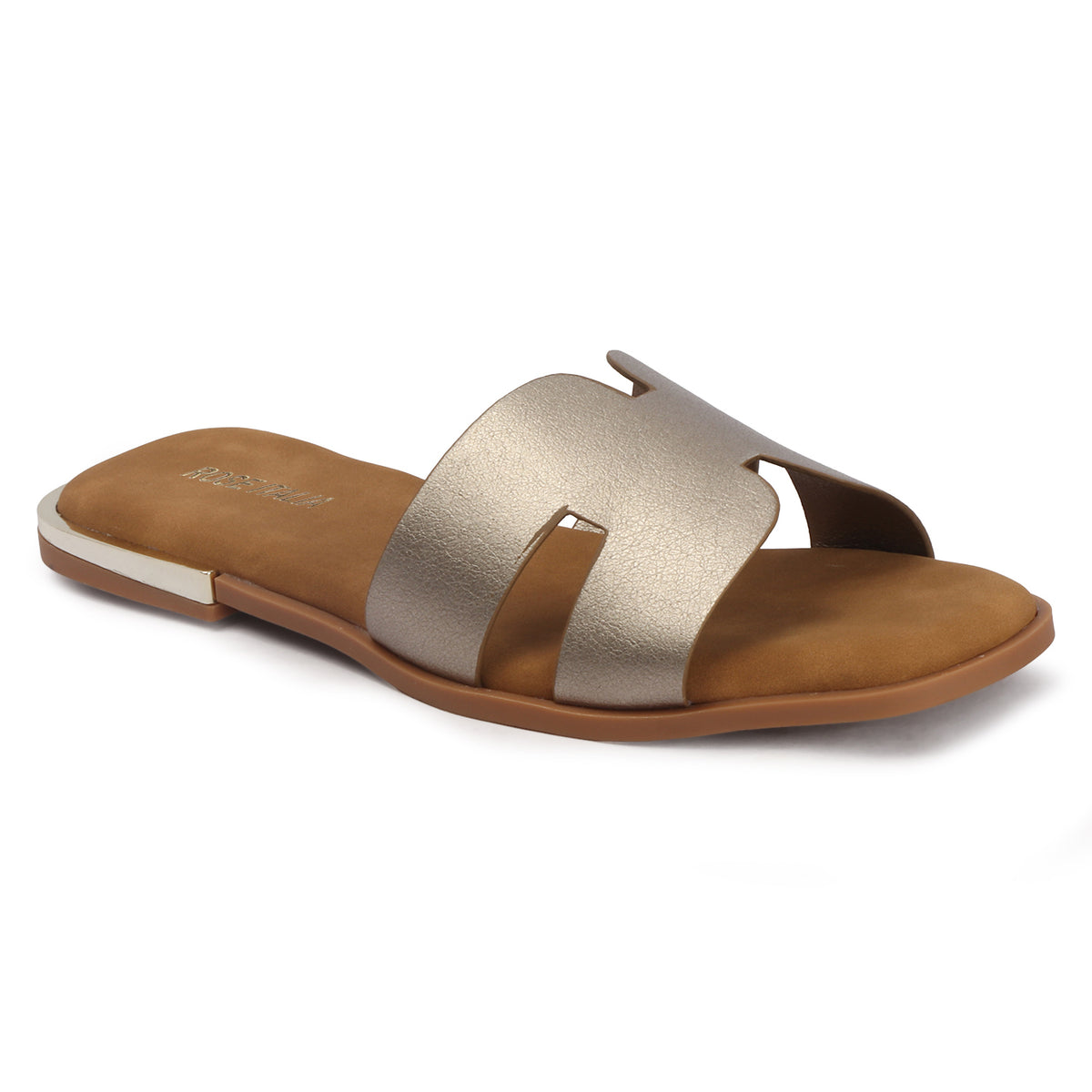 H-cut Slip-on Flat Sandals