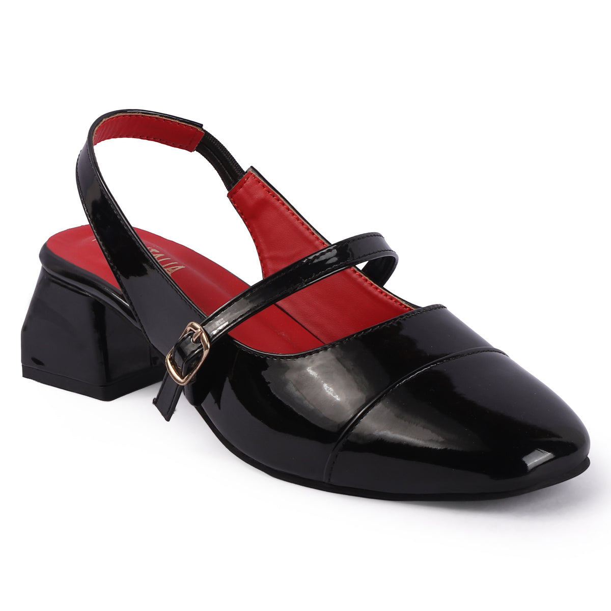 Rose Italia Patent Mary Jane Slingback Heels