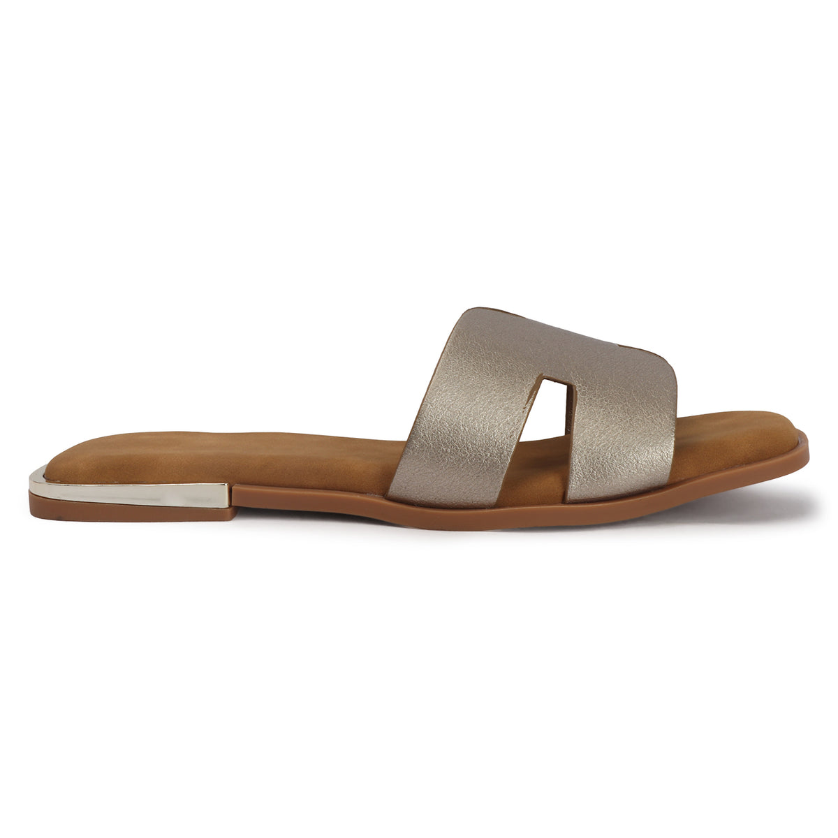 H-cut Slip-on Flat Sandals