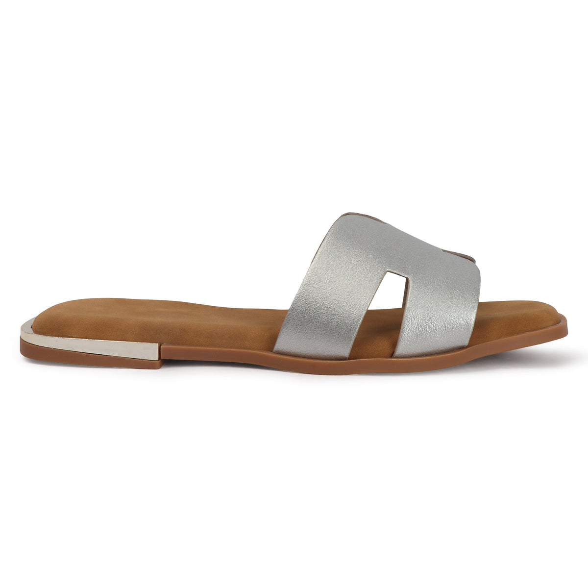 H-cut Slip-on Flat Sandals