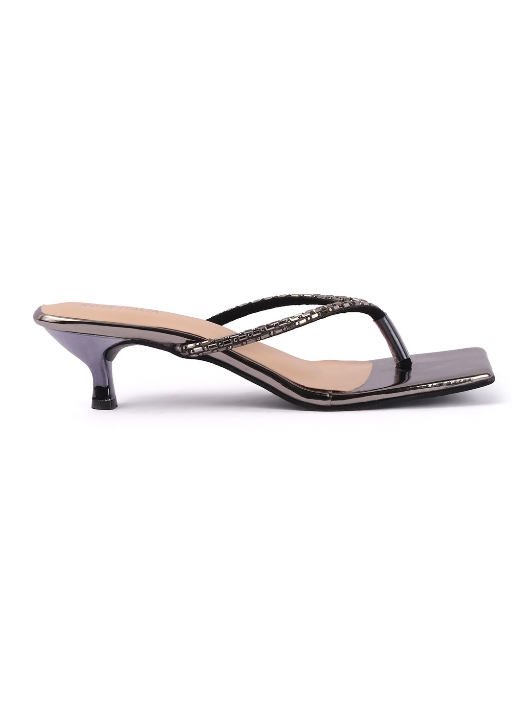 Rose Italia Toe-Ring Heeled Sandals