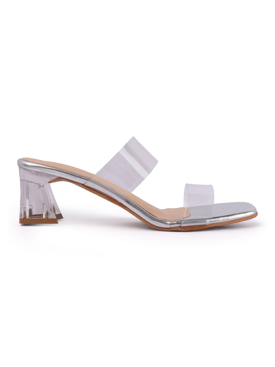 Rose Italia Transparent Strap Block Heel Sandals
