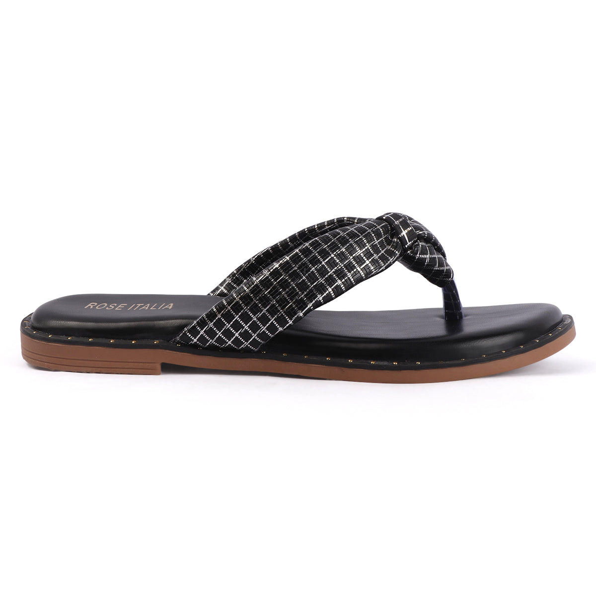 Rose Italia Knotted toe-ring Slip-on Flat Sandals