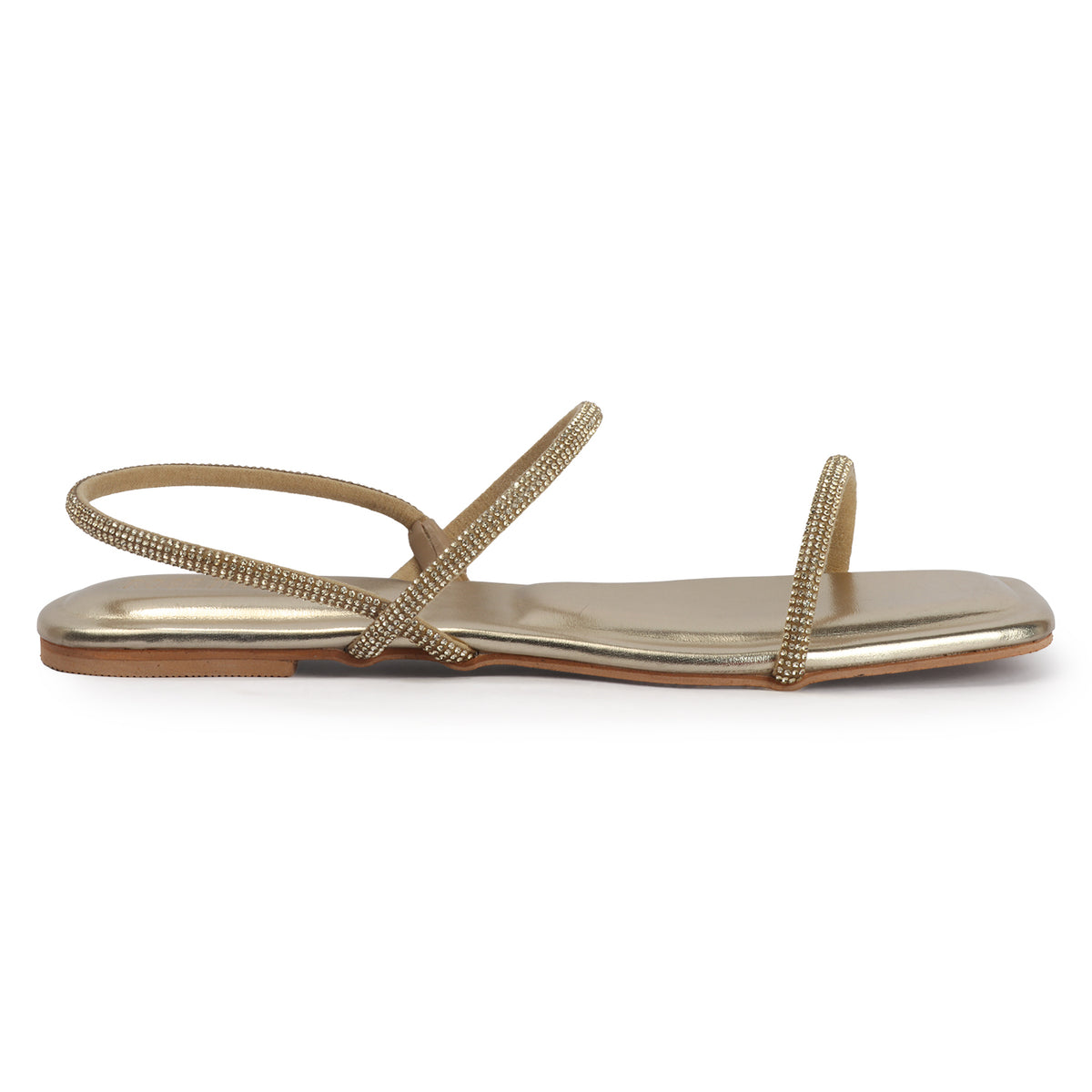 Rose Italia chic gold-toned Flat Sandals