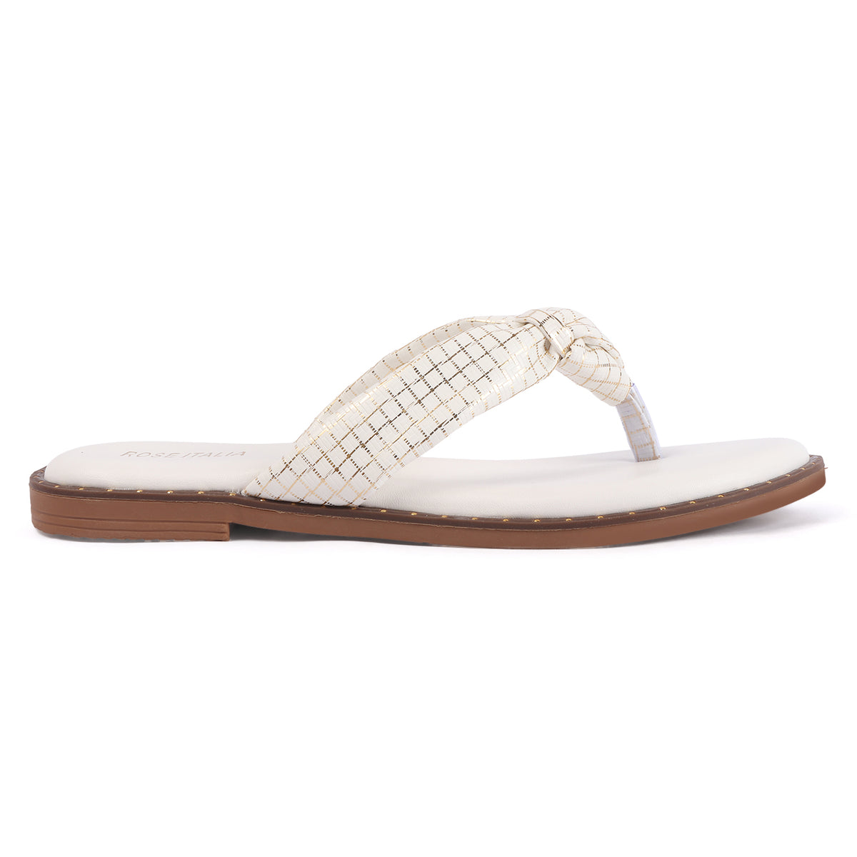 Rose Italia Knotted toe-ring Slip-on Flat Sandals