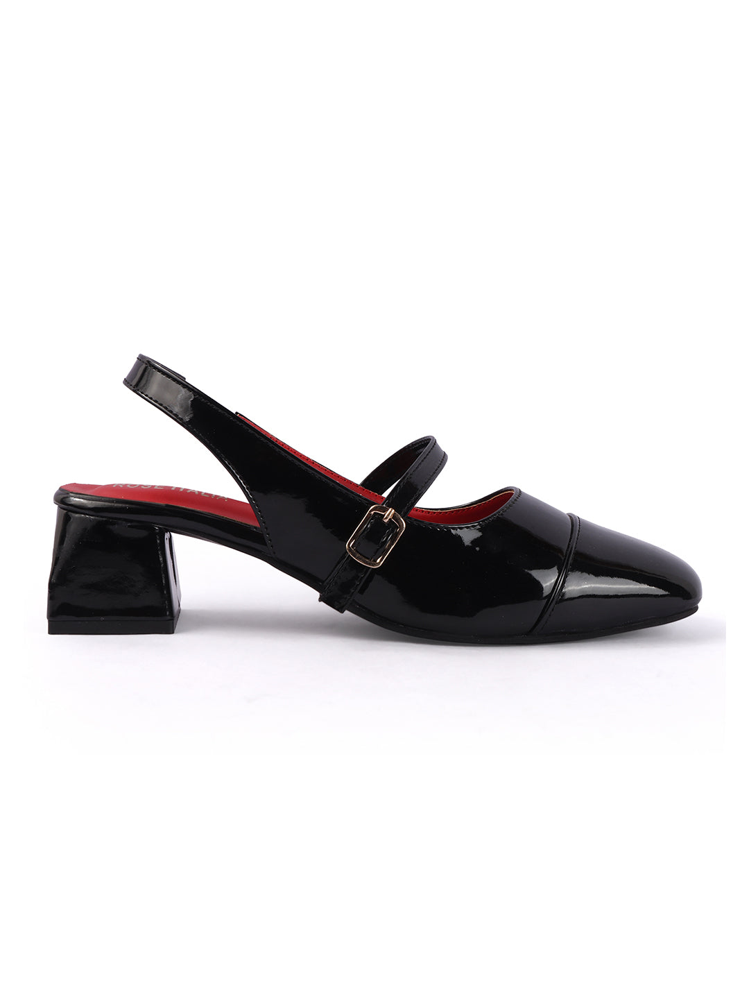 Rose Italia Patent Mary Jane Slingback Heels