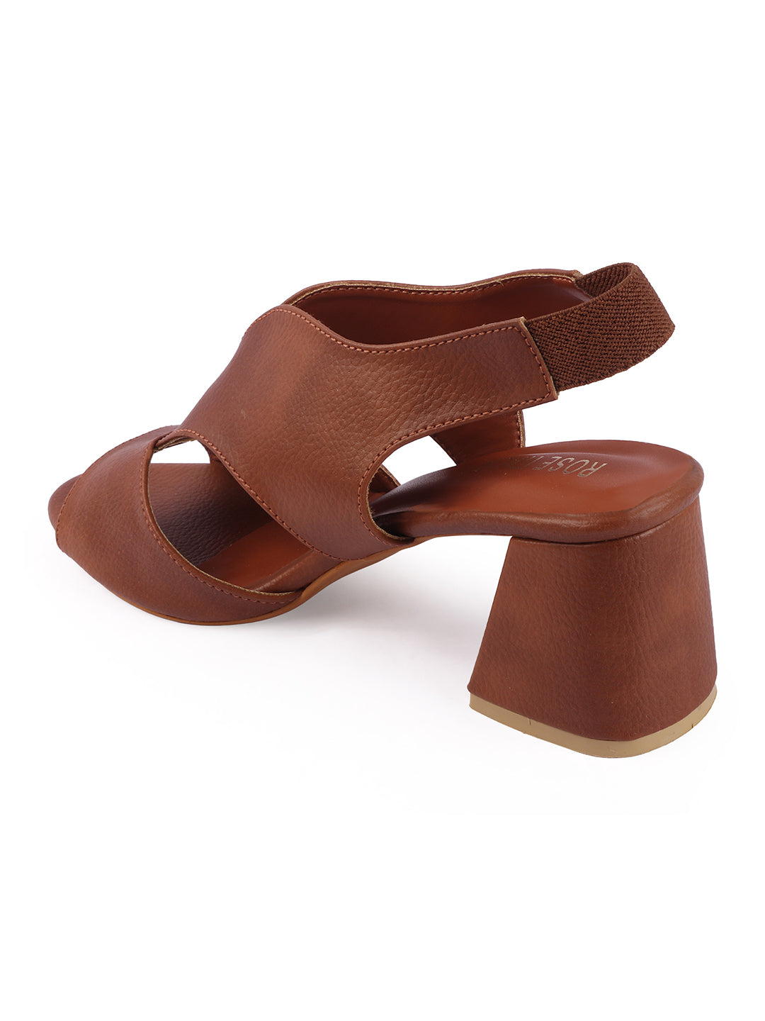 Rose Italia Crossover Strap Block Heel Slingbacks