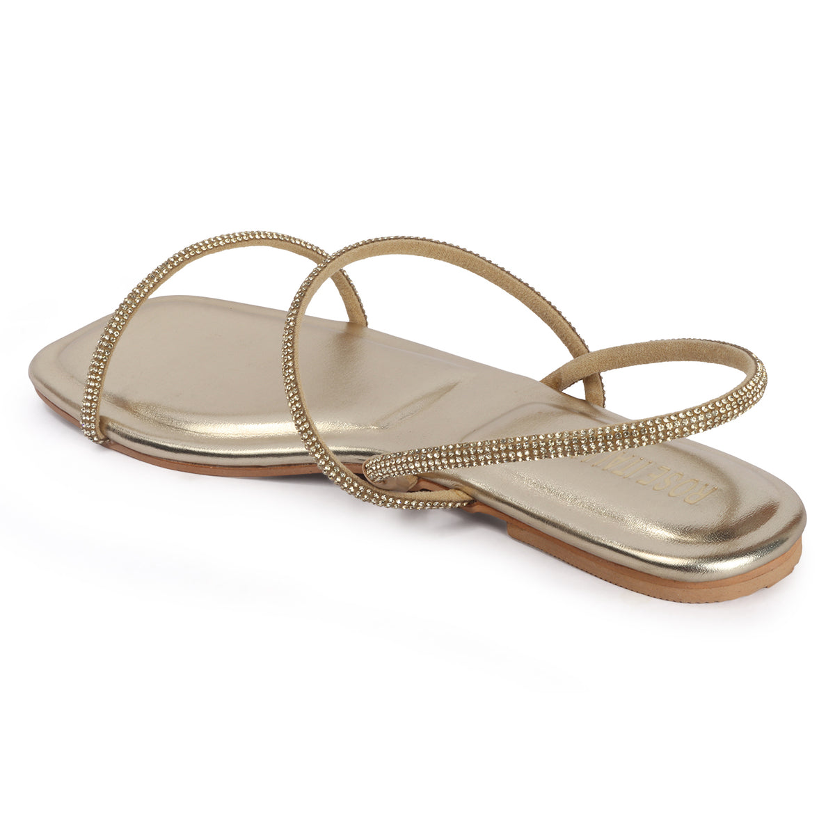 Rose Italia chic gold-toned Flat Sandals