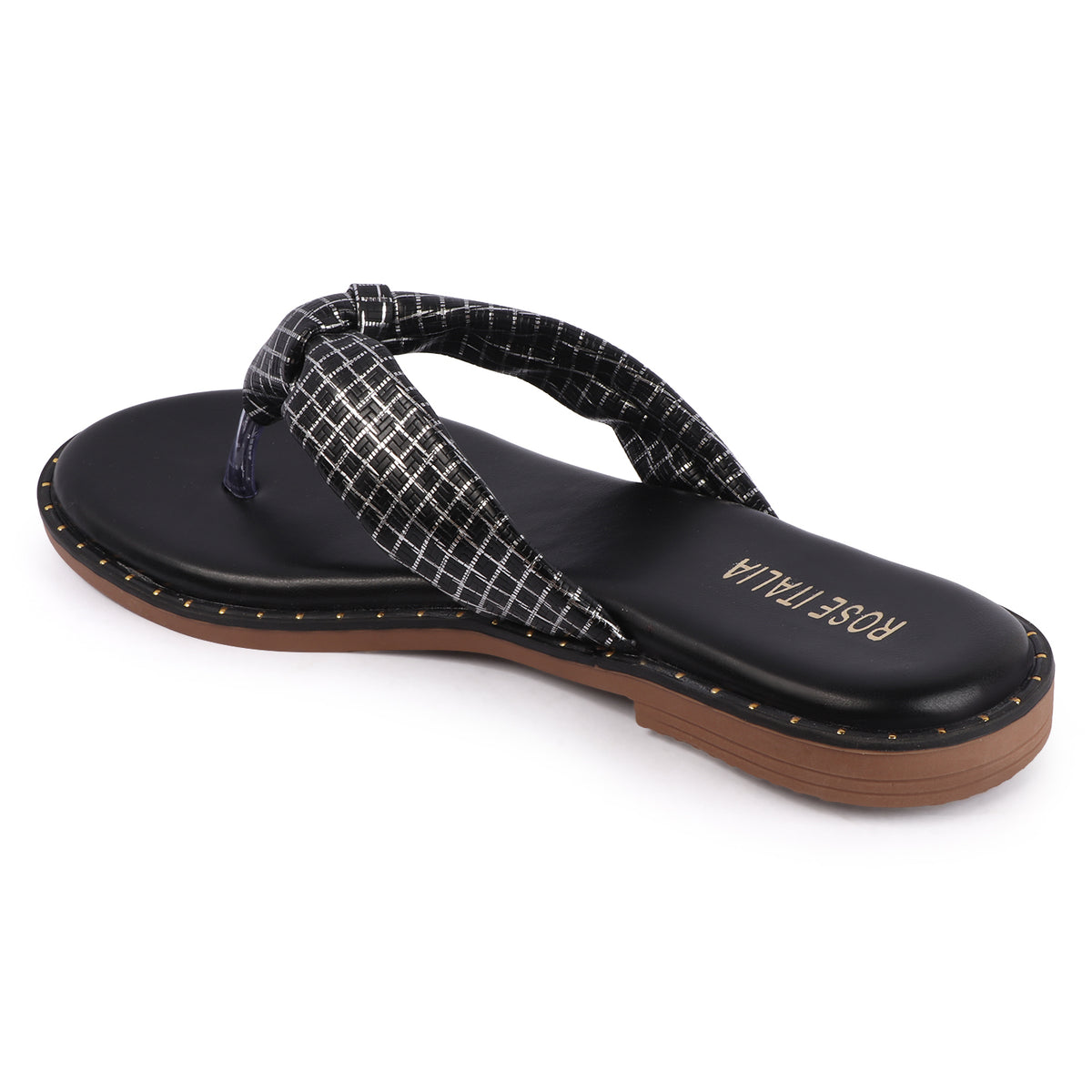 Rose Italia Knotted toe-ring Slip-on Flat Sandals