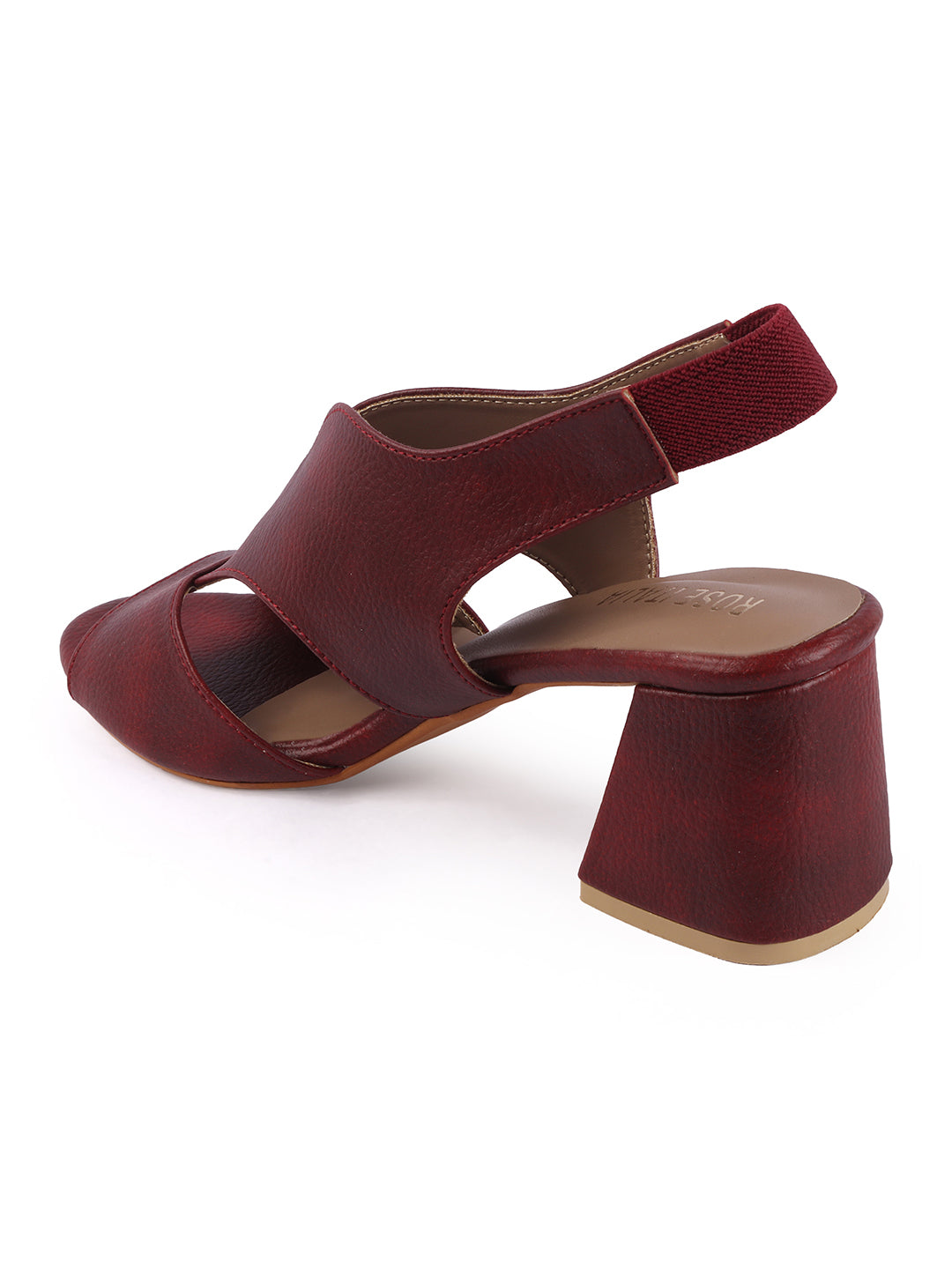 Rose Italia Crossover Strap Block Heel Slingbacks