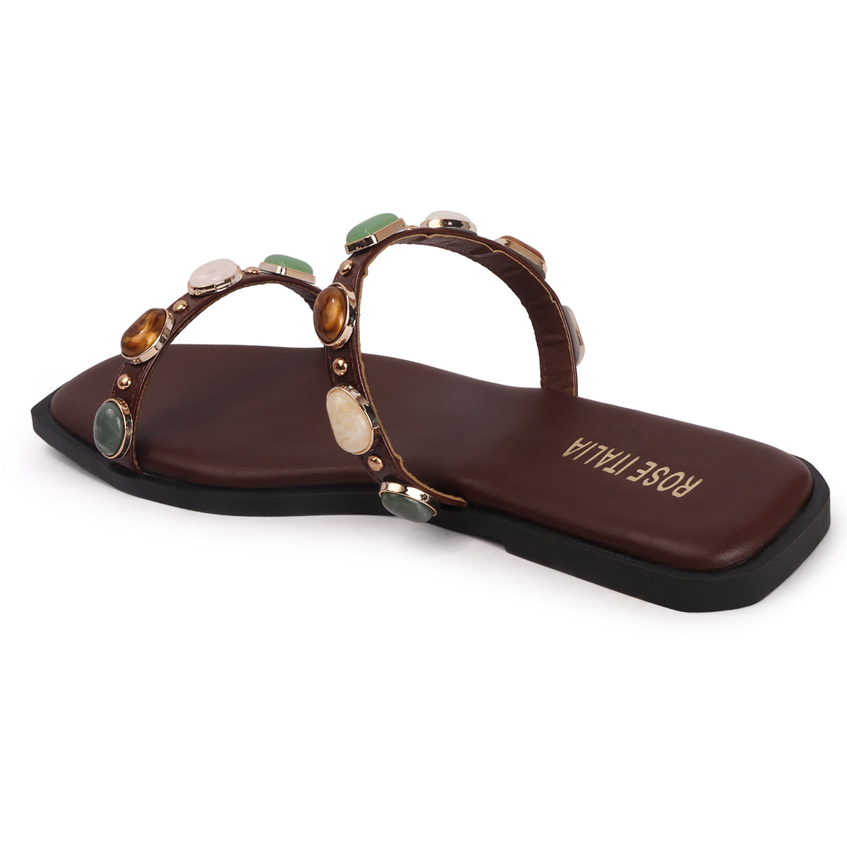 Rose Italia Slip-on Flat Sandals