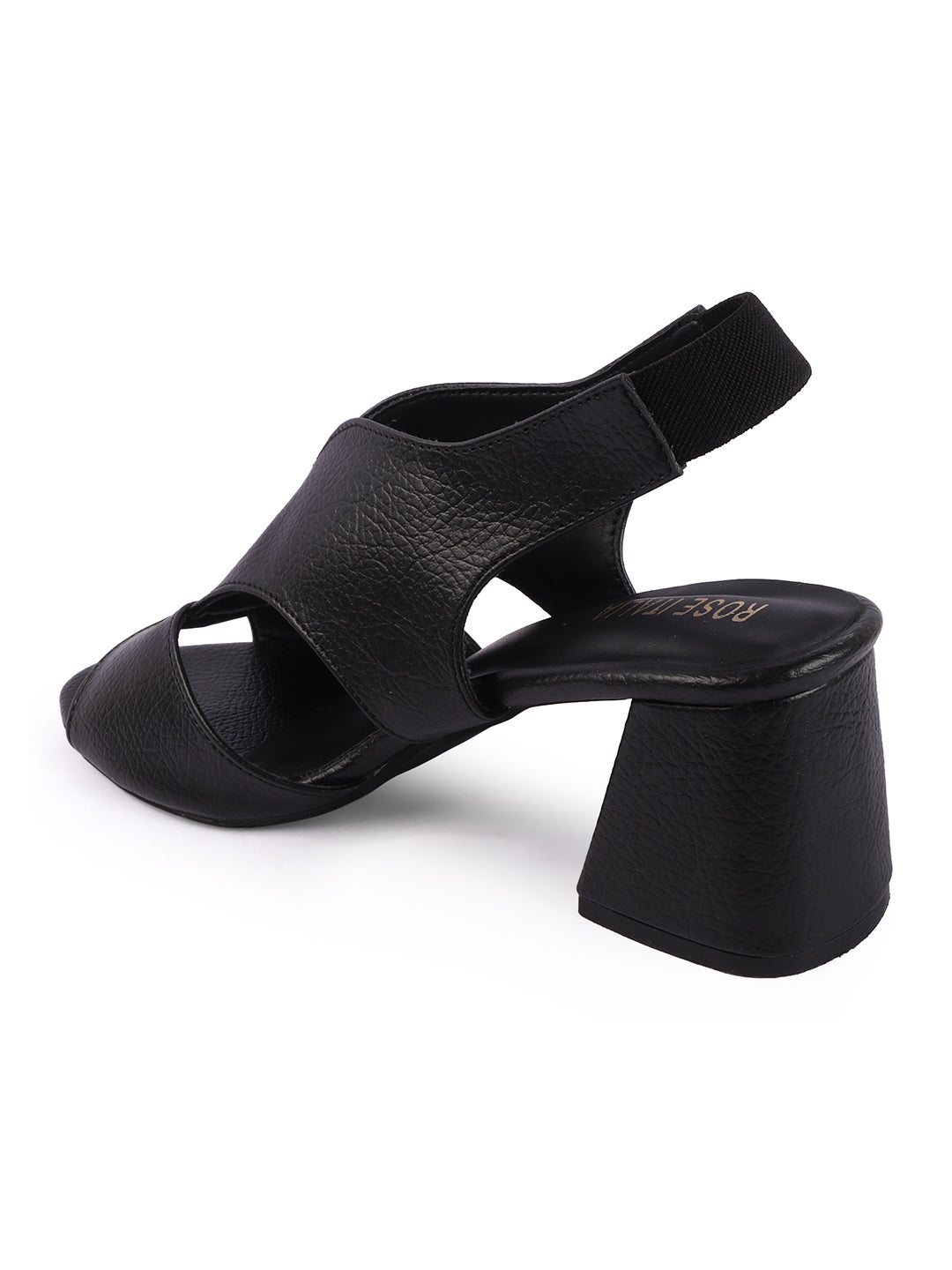 Rose Italia Crossover Strap Block Heel Slingbacks