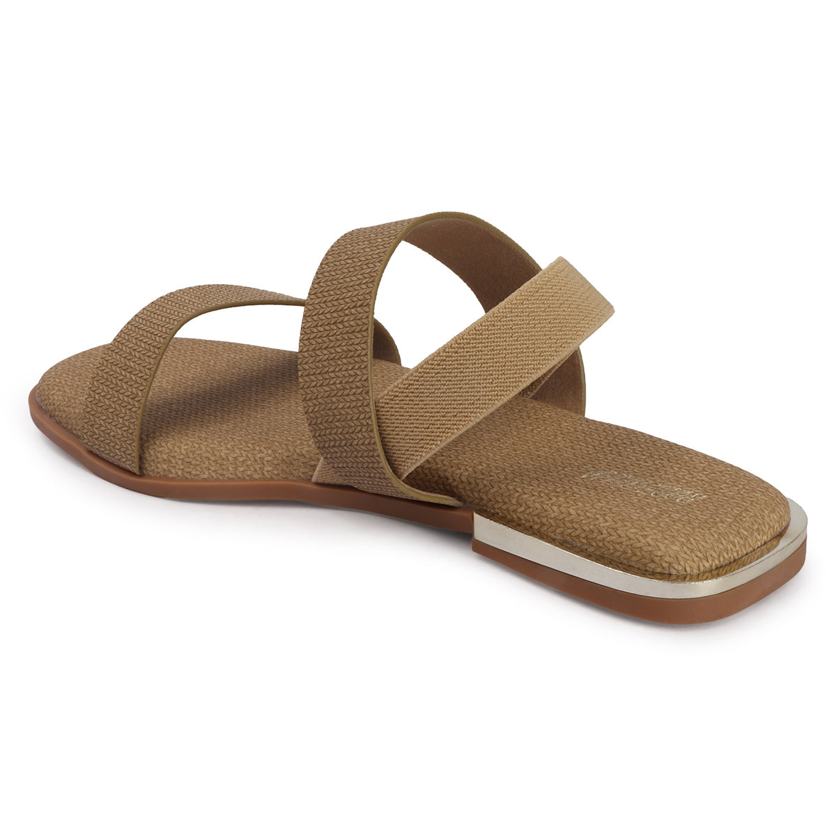 Contemporary Double-strap Slip-on Flat Sandals