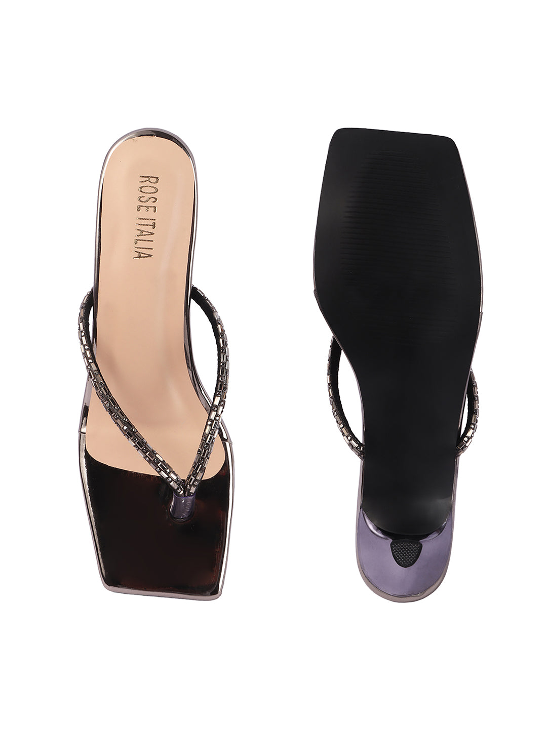Rose Italia Toe-Ring Heeled Sandals