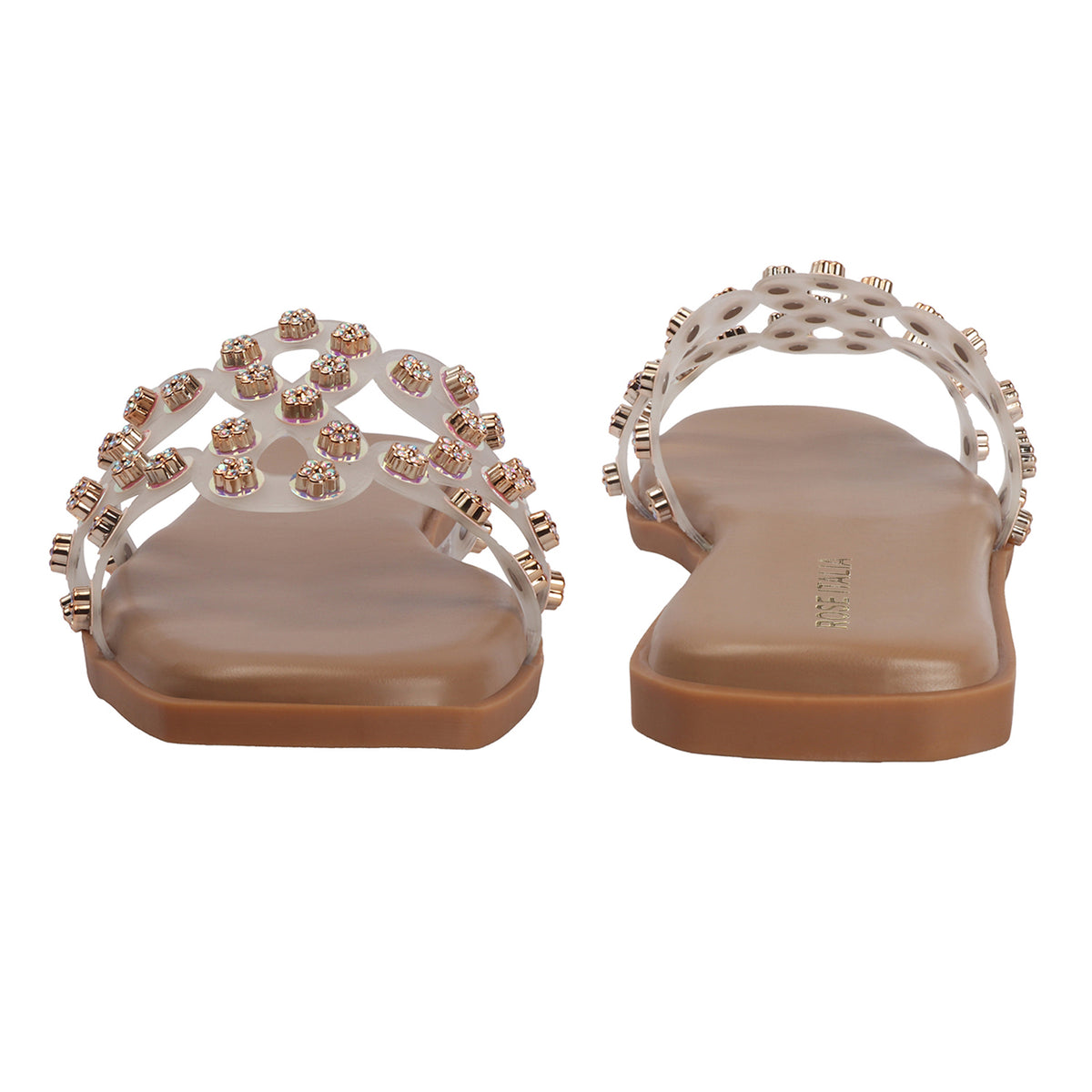 Rose Italia Multi-Strap Slip-on Flat Sandals